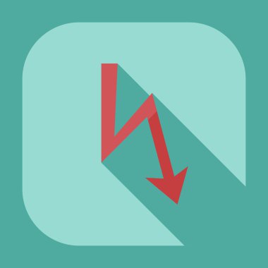 Uyarı gölge simgeleri ile düz modern tasarım