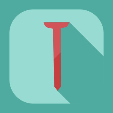 Gölge simgeler vida ile düz modern tasarım