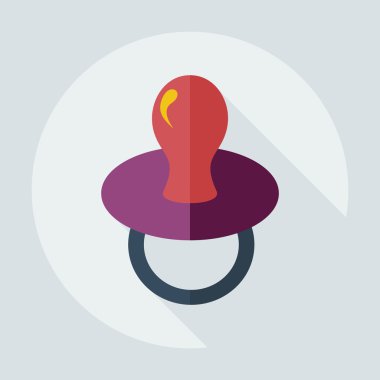 Gölge simgeler emzik ile düz modern tasarım