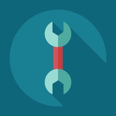 Gölge simgeler anahtar ile düz modern tasarım