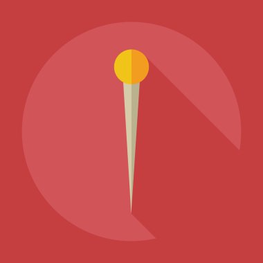 Gölge simgeler iğne ile düz modern tasarım