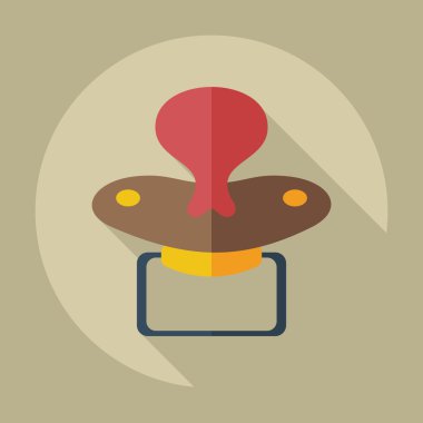 Gölge simgeler emzik ile düz modern tasarım