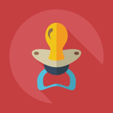 Gölge simgeler emzik ile düz modern tasarım