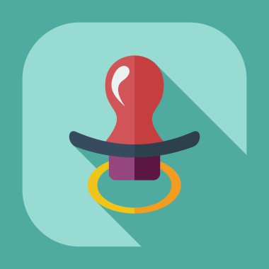 Gölge simgeler emzik ile düz modern tasarım