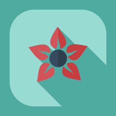 Gölge simgeler manikür ile düz modern tasarım