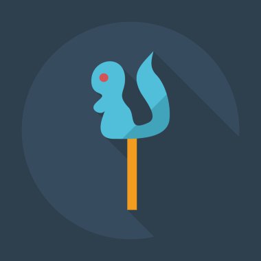 Gölge simgeler şeker ile düz modern tasarım