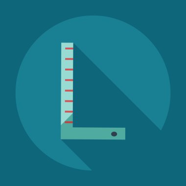 Gölge simgeler cetvel ile düz modern tasarım