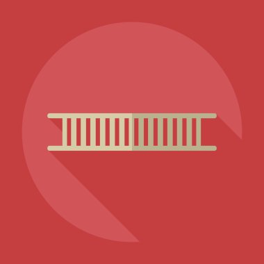 Gölge simgeler merdiven ile düz modern tasarım