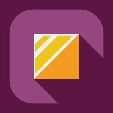 Gölge simgeler çini ile düz modern tasarım