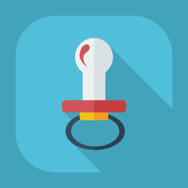 Gölge simgeler emzik ile düz modern tasarım