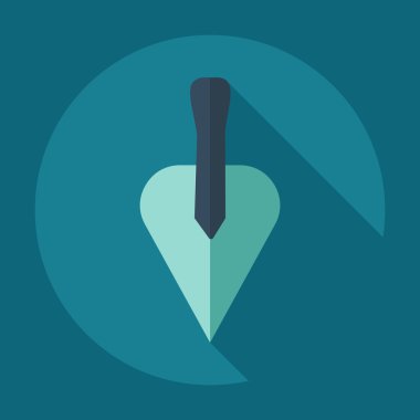 Gölge simgeler inşaat mala ile düz modern tasarım