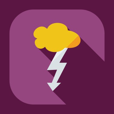 Uyarı gölge simgeleri ile düz modern tasarım