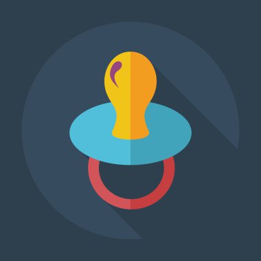 Gölge simgeler emzik ile düz modern tasarım