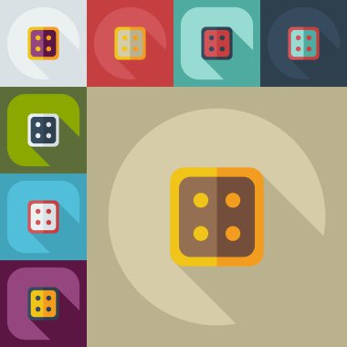 Gölge kutsal kişilerin resmi düğme ile düz modern tasarım