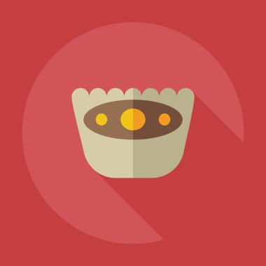 Gölge simgeler sweet ile düz modern tasarım