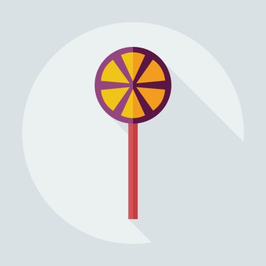 Gölge simgeler şeker ile düz modern tasarım