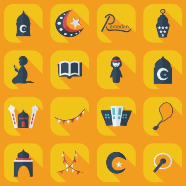 Düz kavramı, set modern tasarımı ile gölge islam
