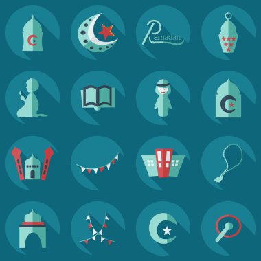 Düz kavramı, set modern tasarımı ile gölge islam