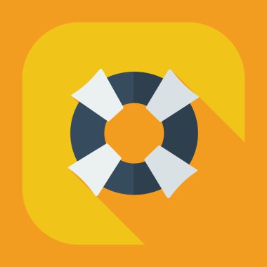 Gölge simgeler can simidi ile düz modern tasarım