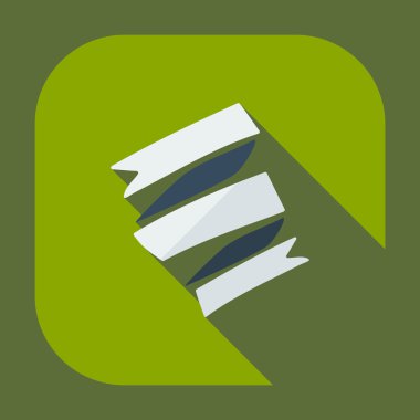 Gölge simgeler deniz bant ile düz modern tasarım