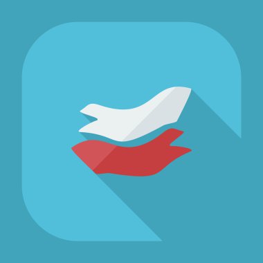 Gölge simgeler deniz bant ile düz modern tasarım