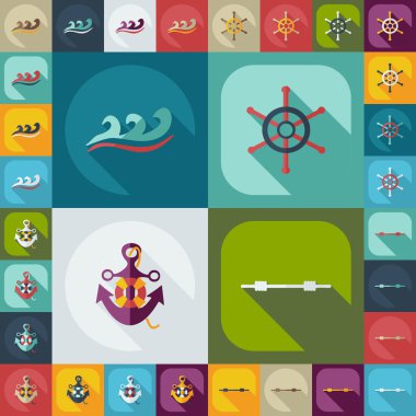 Düz kavramı, set modern tasarımı ile gölge yelken