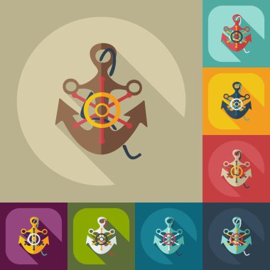 Düz kavramı, set modern tasarımı ile gölge yelken