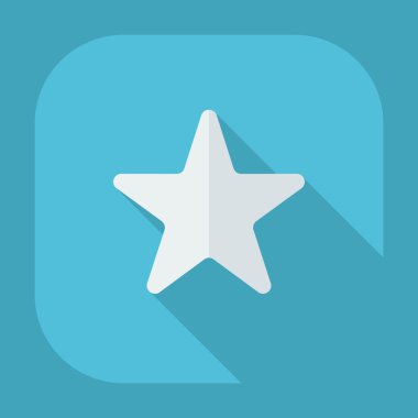 Gölge simgeler yıldız ile düz modern tasarım