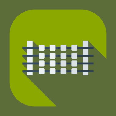 Gölge simgeler Şaşlık ile düz modern tasarım