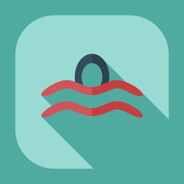 Düz modern tasarım gölge simgeler teraziler ile