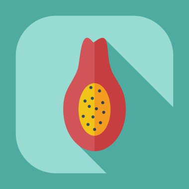 Gölge simgeleri avokado ile düz modern tasarım