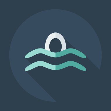 Düz modern tasarım gölge simgeler teraziler ile