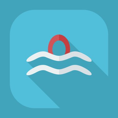 Düz modern tasarım gölge simgeler teraziler ile