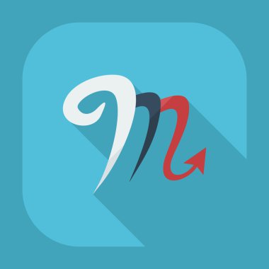 Gölge simgeler Akrep ile düz modern tasarım