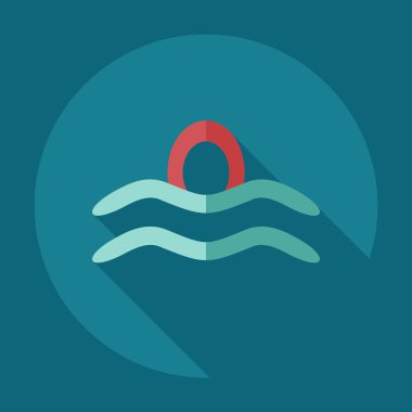 Düz modern tasarım gölge simgeler teraziler ile