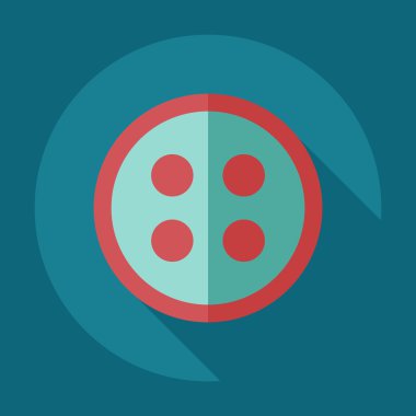 Gölge kutsal kişilerin resmi düğme ile düz modern tasarım