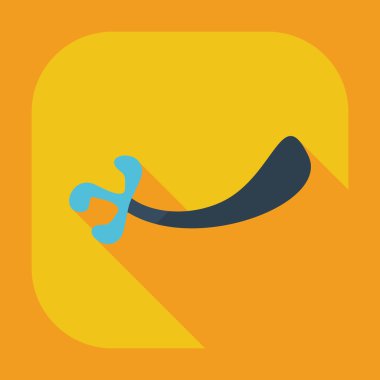 Gölge simgeler kılıç ile düz modern tasarım