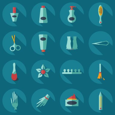 Düz kavramı, set modern tasarımı ile gölge manikür