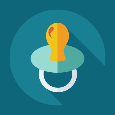 Gölge simgeler emzik ile düz modern tasarım