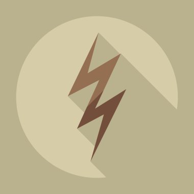 Uyarı gölge simgeleri ile düz modern tasarım