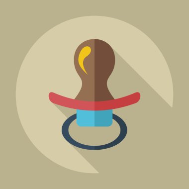 Gölge simgeler emzik ile düz modern tasarım