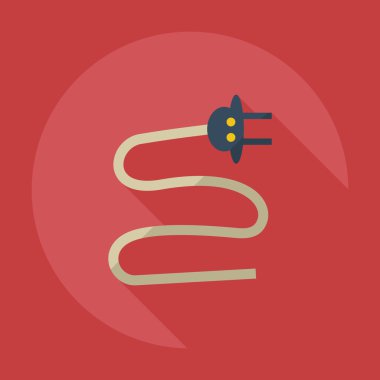 Gölge simgeler fiş ile düz modern tasarım