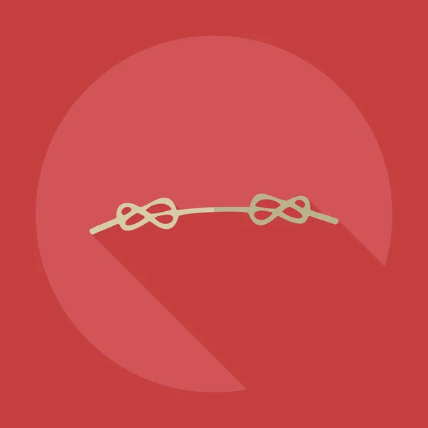 Плоский сучасний дизайн з іконками тіней морська мотузка — стоковий вектор