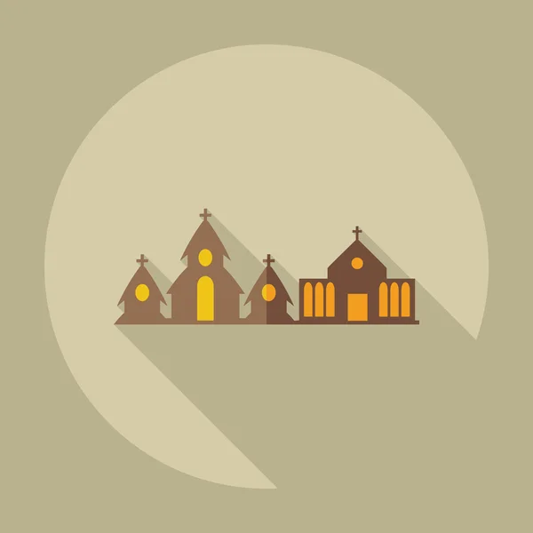 Flat modern design with shadow icons church