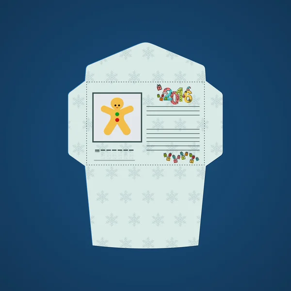 Carte de Noël pour salutations avec des formulaires à remplir — Image vectorielle
