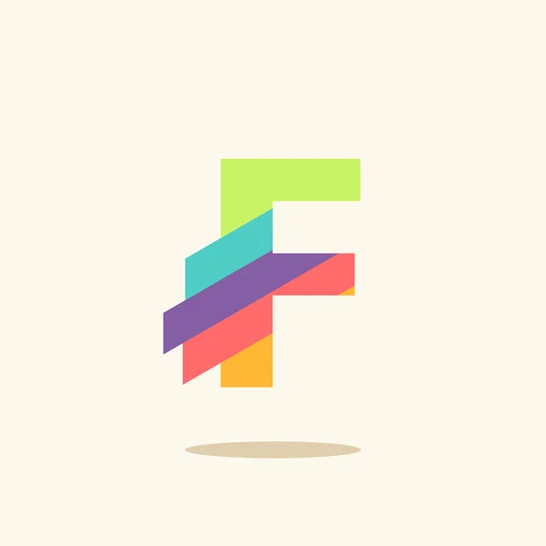 Letra F icono del logotipo elementos de plantilla de diseño — Archivo Imágenes Vectoriales