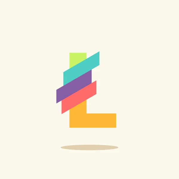 Buchstabe L Logo-Symbol Design-Vorlagen-Elemente — Stockvektor