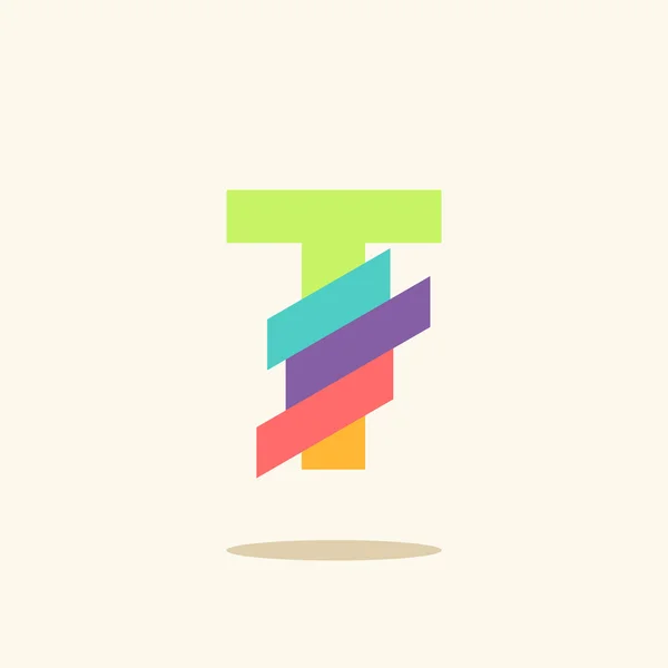 T betű logó ikon design sablon elemek — Stock Vector