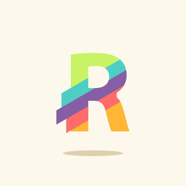 Bokstav R logotyp ikon designmall element — Stock vektor