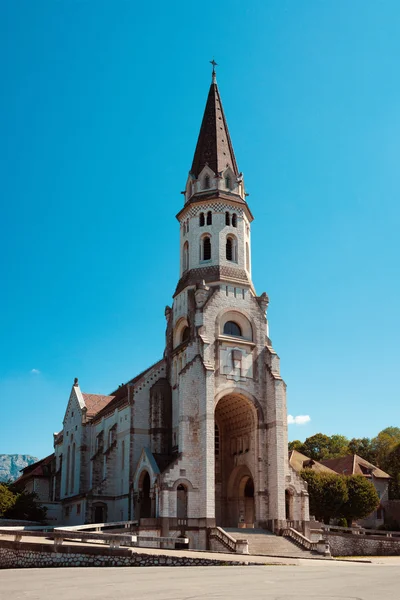 Oldalnézetből a bazilika, a látogatás: annecy, haute-savoie, Franciaország — Stock Fotó